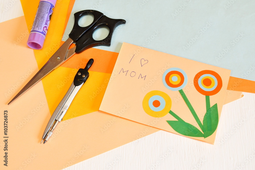 mothers day card - how to make handmade crafts sticker