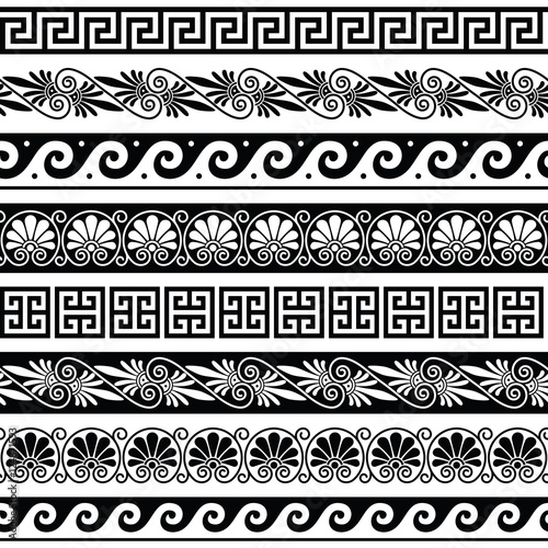 Ancient Greek Pattern Senseless Set Of Antique Borders From Greece