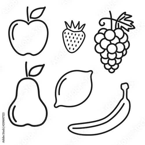 Outline Of Fruits Worksheet