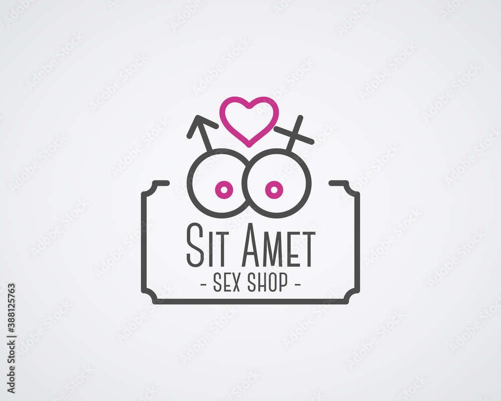 Cute Sex Shop Logo And Badge Design Template Sexy Label Xxx Elements Adult Store Symbol Icon
