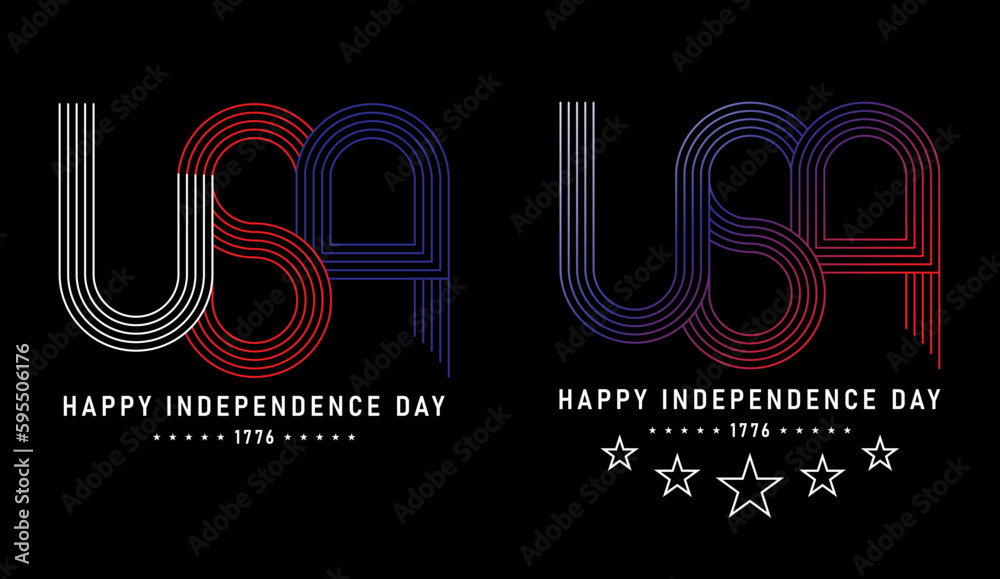 USA Happy Independence Day 4th Of July USA T Shirt Design Stock