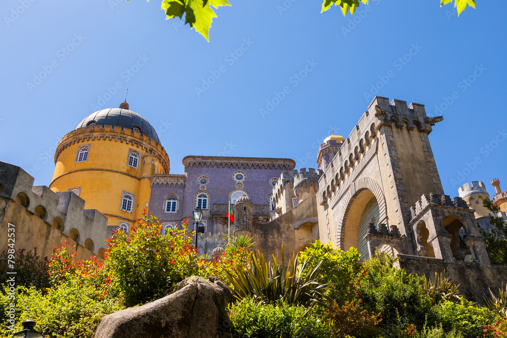 Pena National Palace In Sintra Portugal Unesco Whs Stock Photo