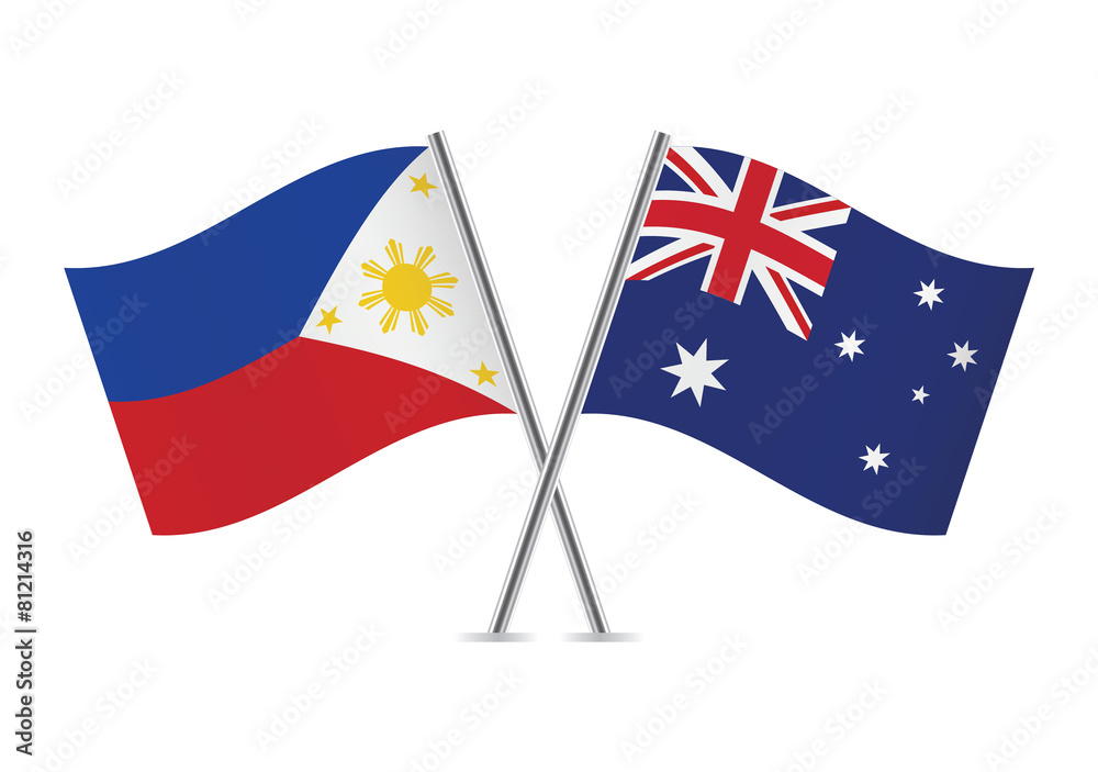 Philippines And Australian Flags Vector Illustration Vector De Stock