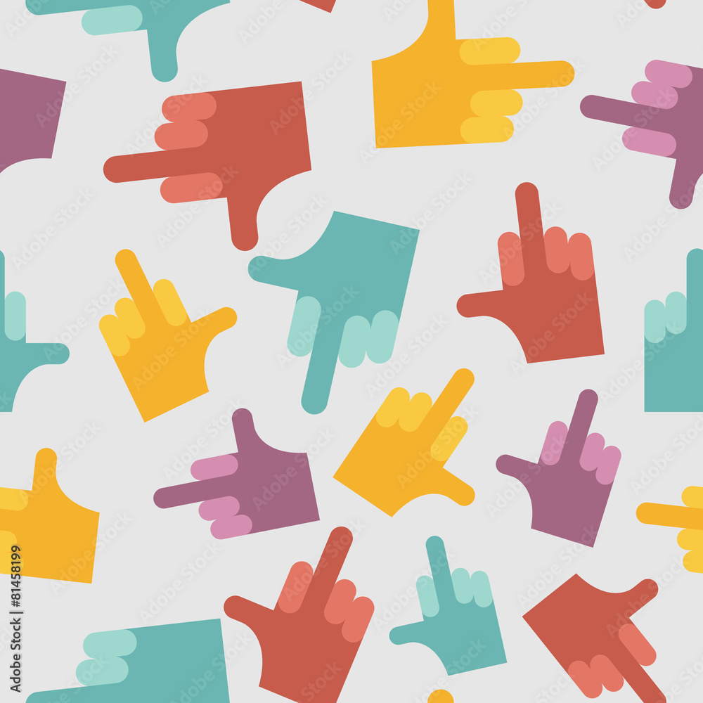 Fuck Seamless Pattern Background Hands Vector Illustration Stock Vector Adobe Stock