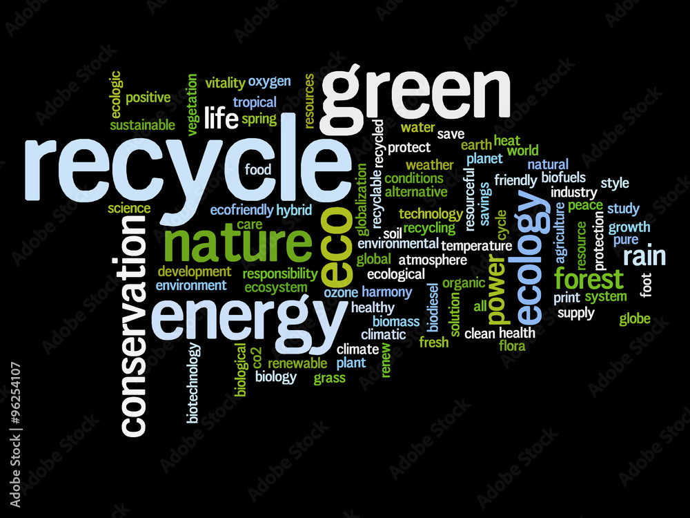 Conceptual Ecology Word Cloud Stock Illustration Adobe Stock