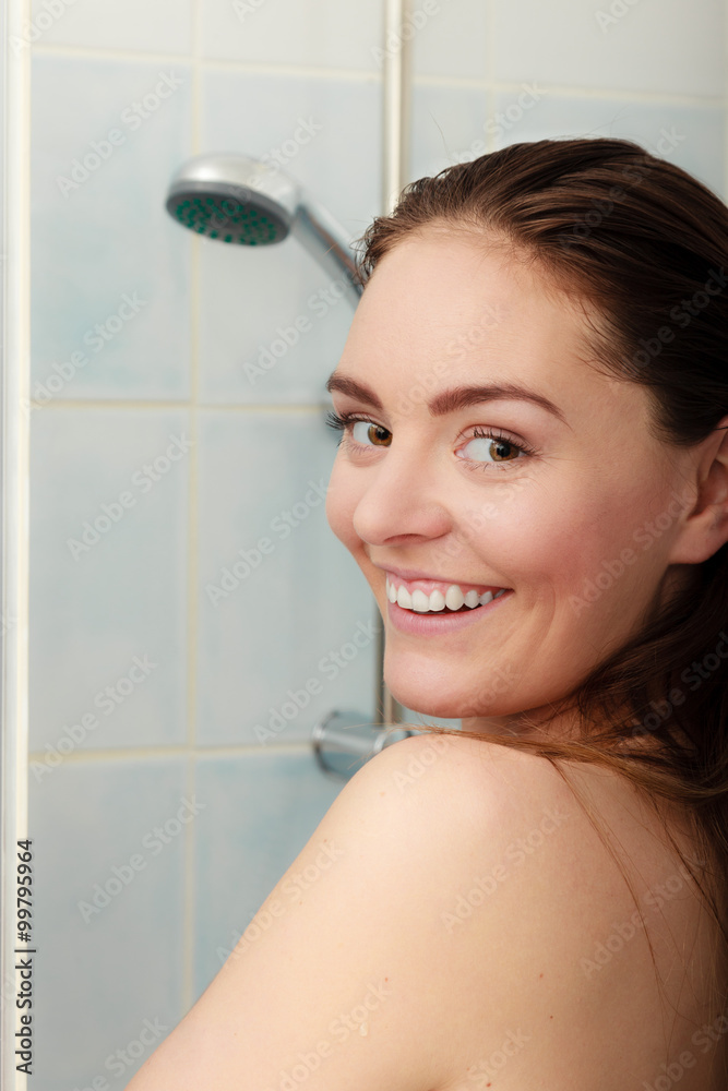 Woman Taking Shower Stock Photo Adobe Stock