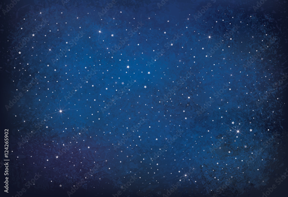 Vector night starry sky background.
