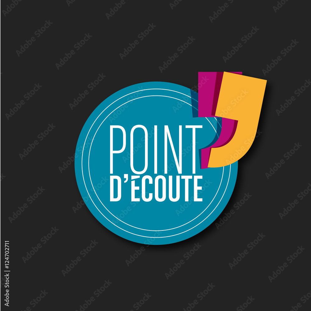 point d écoute Stock ベクター Adobe Stock