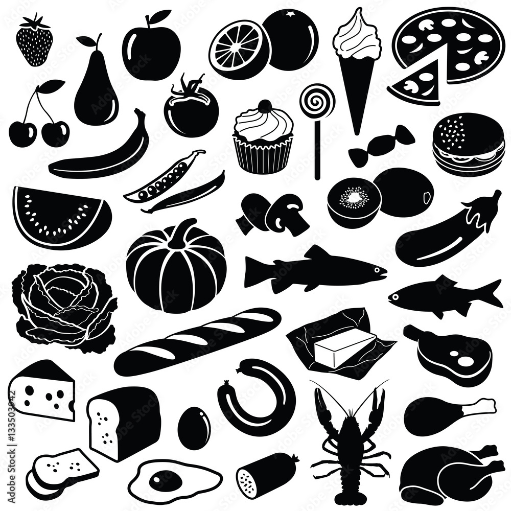 Food Silhouettes Ideas Silhouette Silhouette Vector Silhouette The