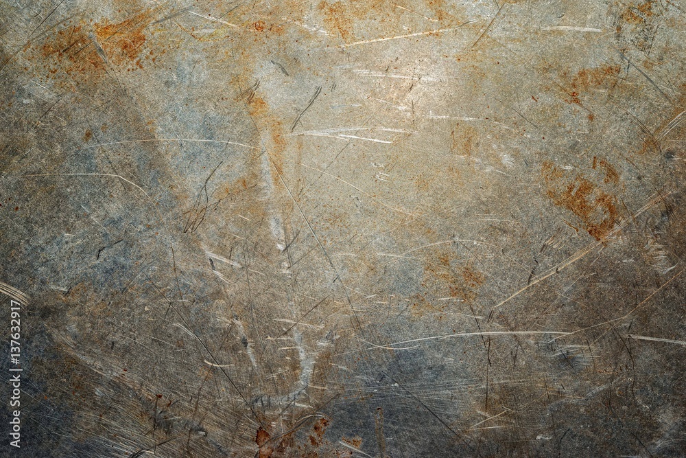 scratches on an old metal surface, industrial texture.