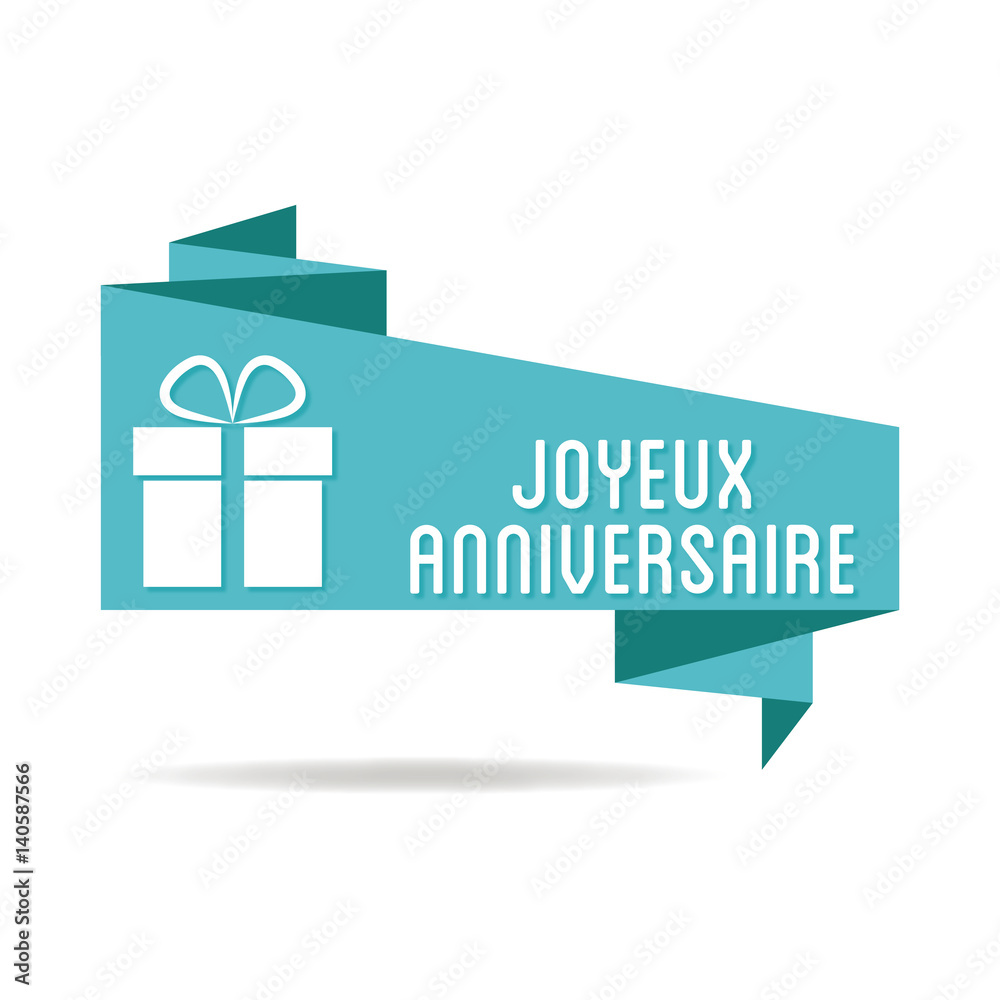 Logo Joyeux Anniversaire Stock Vector Adobe Stock