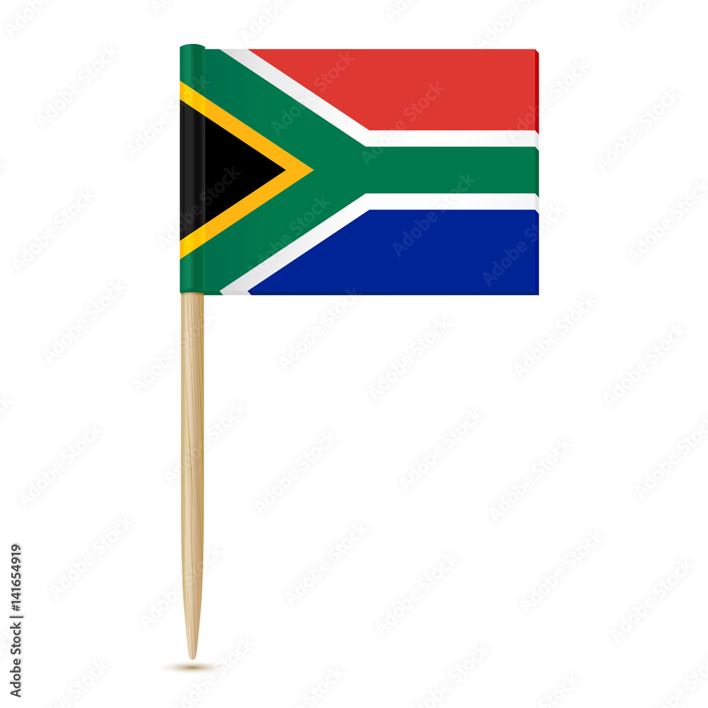 South Africa Flag Toothpick On White Background Stock Vector Adobe Stock