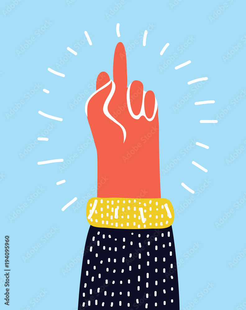 Hand Gesture Fuck You Symbol Middle Finger Sign Cartoon Vector