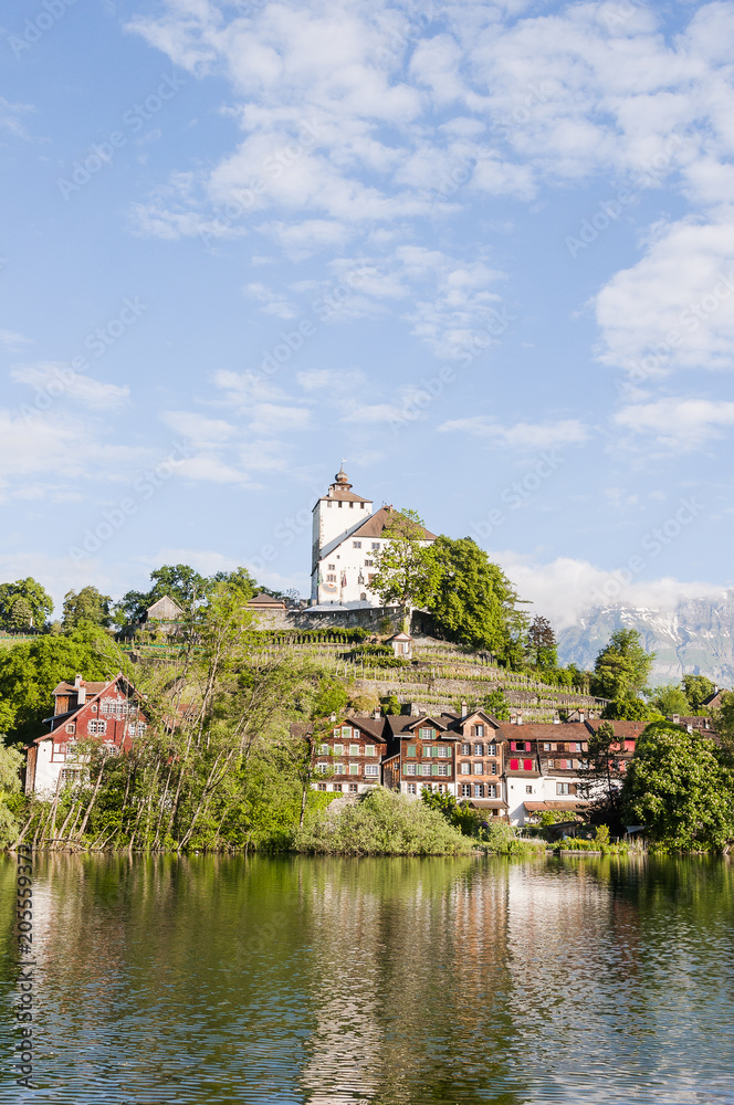 Werdenberg Buchs See Seeufer Schloss Altstadt historische Häuser