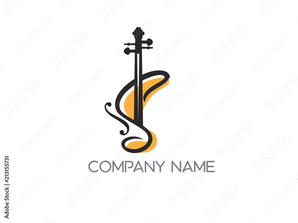 Violin Logo Stock Vector Adobe Stock