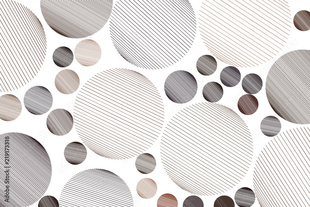 Shape of messy random line circles, abstract geometric background pattern. Effect, canvas, art & creative.