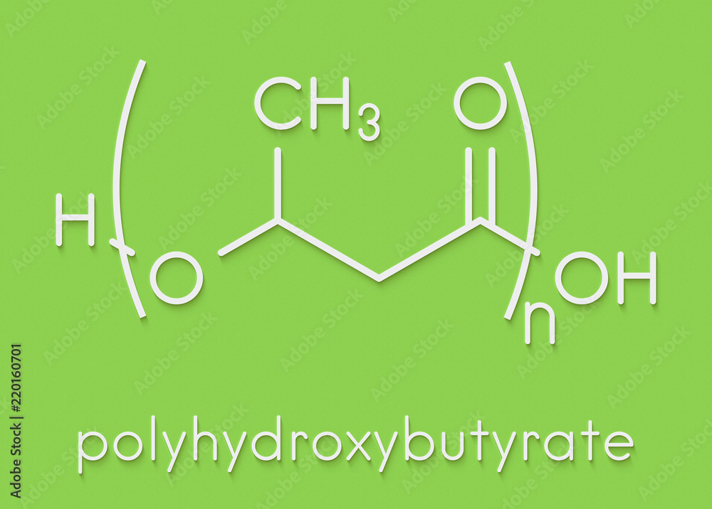 Polyhydroxybutyrate Phb Biodegradable Plastic Chemical Structure