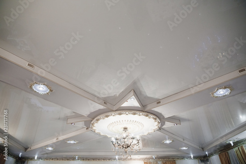 Modern suspended ceiling made of pvc