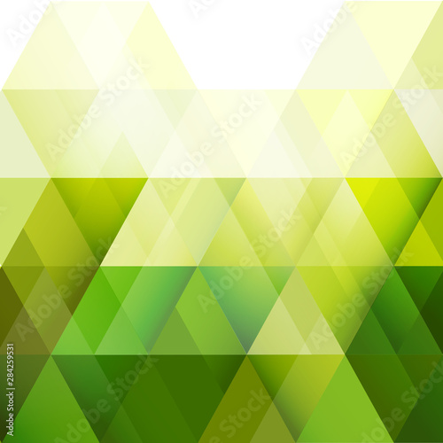 Green triangle modern geometric background for business or technology presentation, vector illustration