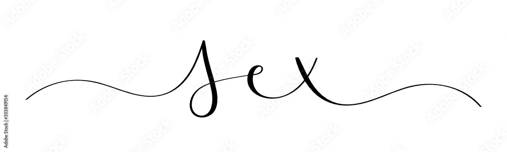Sex Black Vector Brush Calligraphy Banner With Swashes Stock Vector Adobe Stock