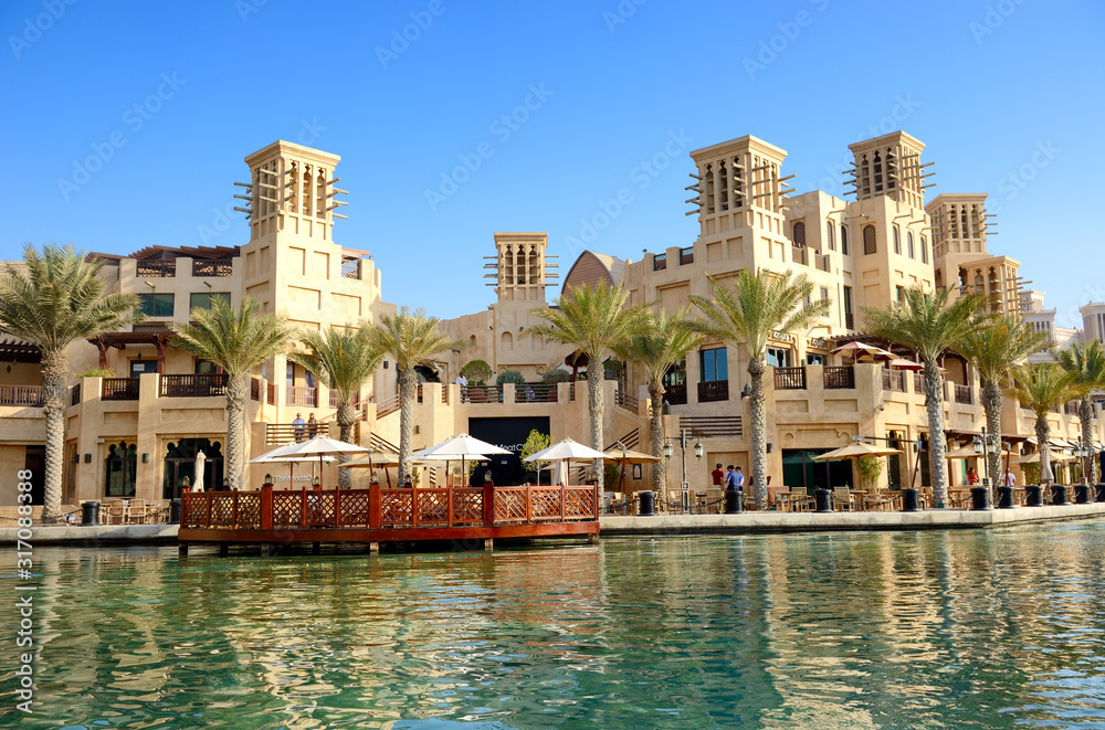 Dubai Uae September View Of The Souk Madinat Jumeirah Madinat