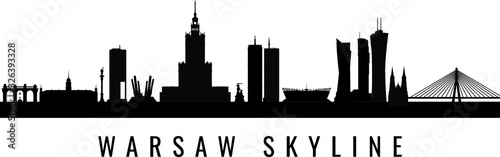 Warsaw Skyline Silhouette of the City