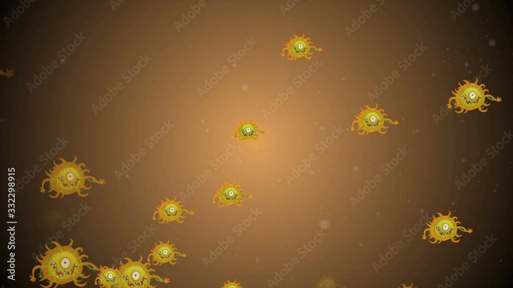 Vidéo Stock Medical illustration 2d 3d animation background of cells