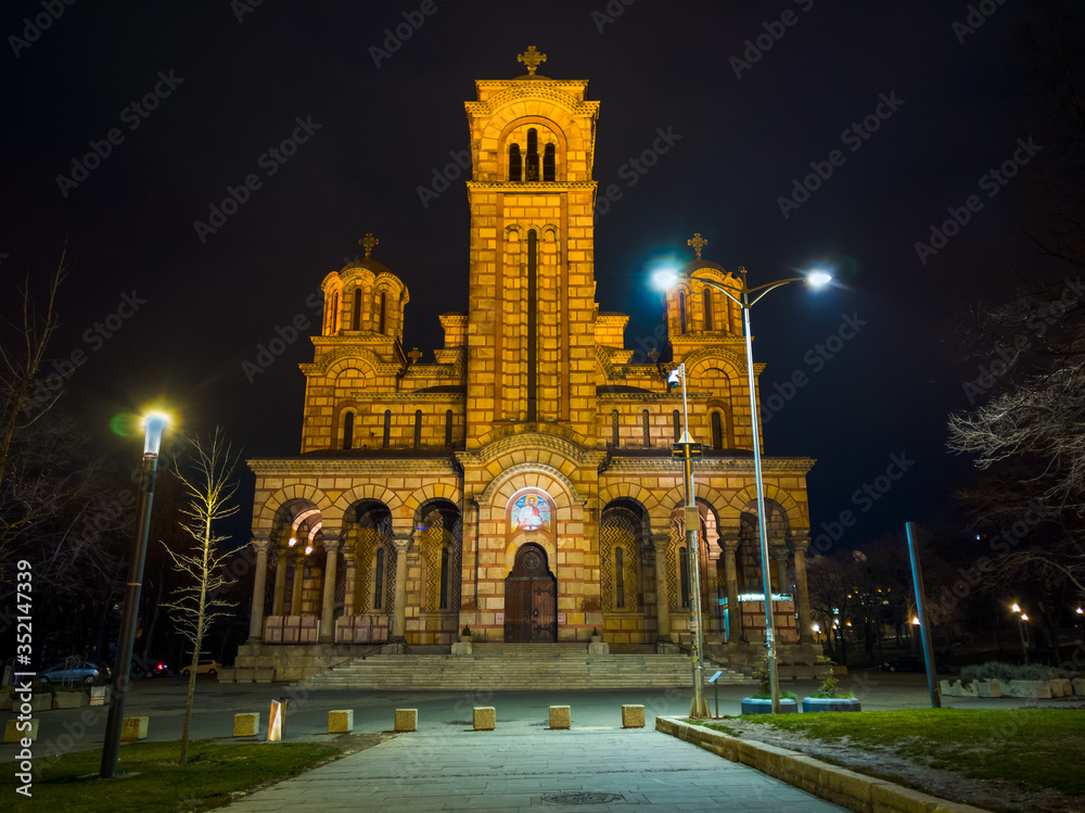 Exterior Of The Saint Mark S Church Crkva Svetog Marka A Serbian