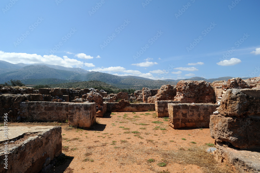 Les Entrepots De L Ouest Du Palais Minoen De Malia En Cr Te Stock Photo