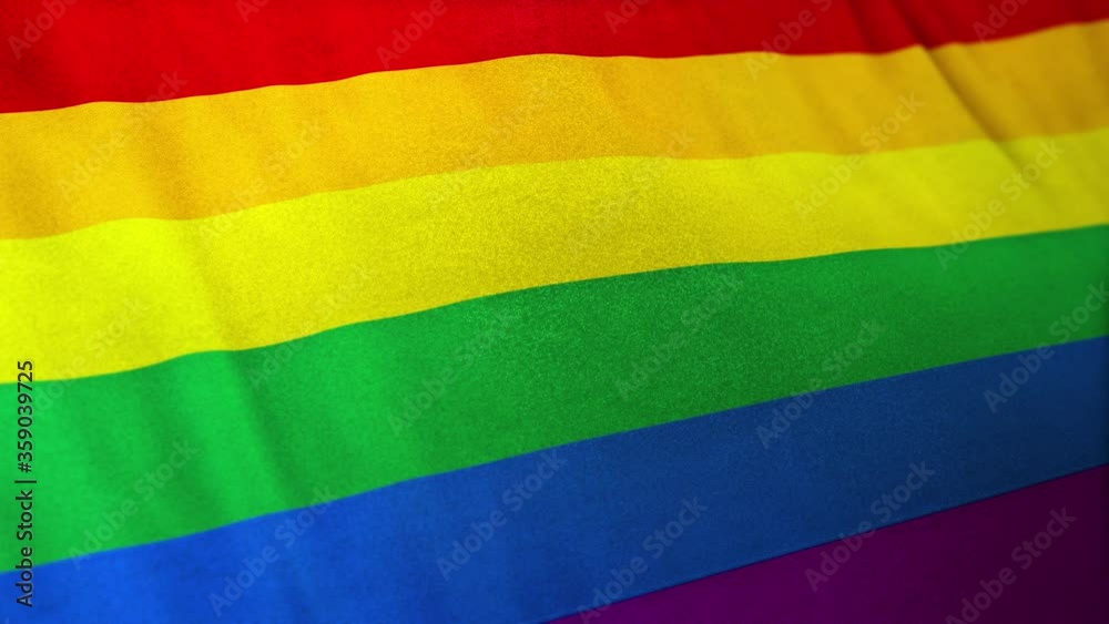 Seamlessly Looping D Animation Of Rainbow Gay Pride Flag Representing The Self Respect The