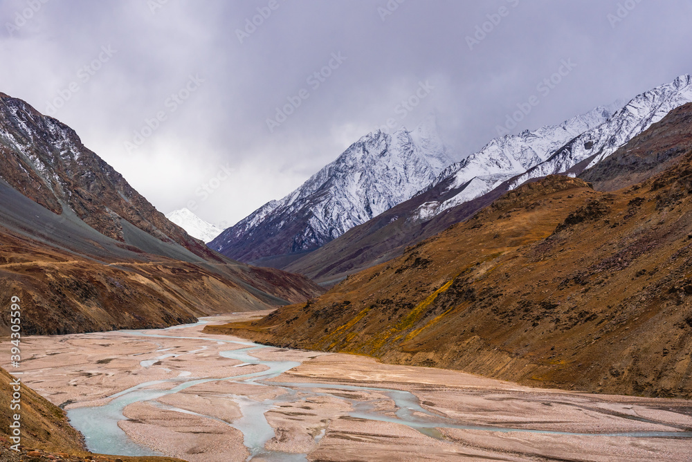 Landscape Of Valley Of Chandra River Which Confluence With Bhaga River