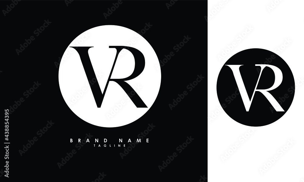 Alphabet Letters Initials Monogram Logo VR RV V And R Stock Vector