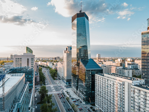 Warszawa Centrum - Widok na al. Jana Pawła II