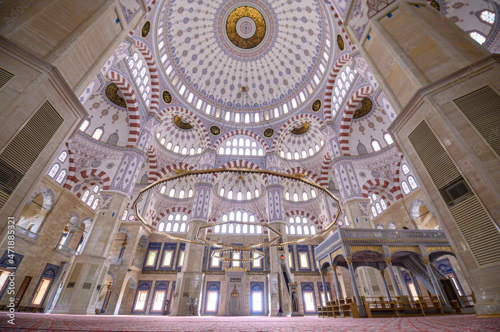 Adana Turkey 26 11 2021 Interior Of Sabanci Central Mosque One Of