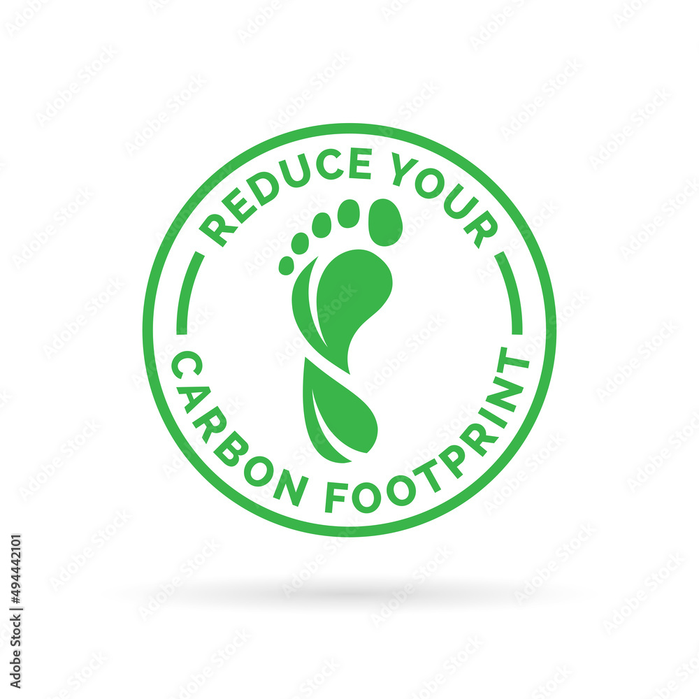 Reduce Your Carbon Footprint Leaf Icon Carbon Neutral Symbol