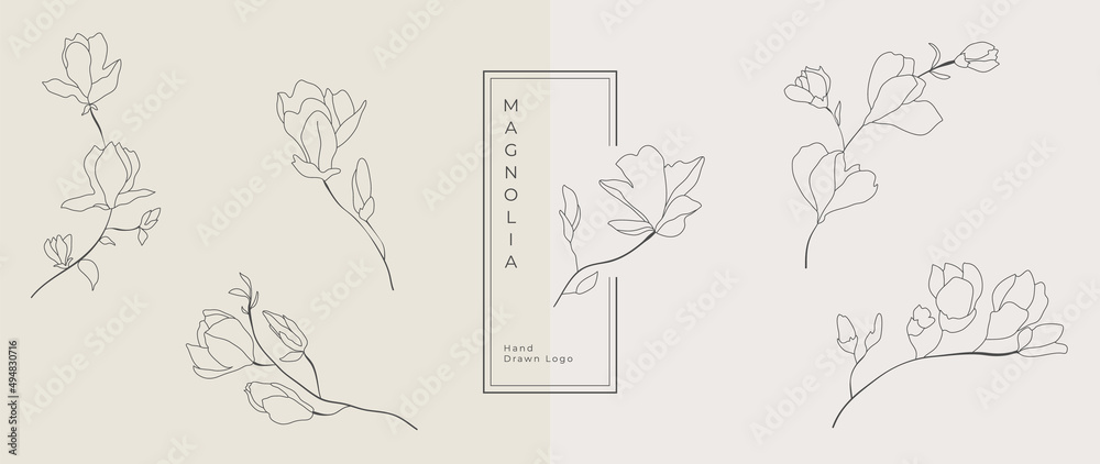 Vecteur Stock Wedding Logo Vector Template Botanical And Floral Logo