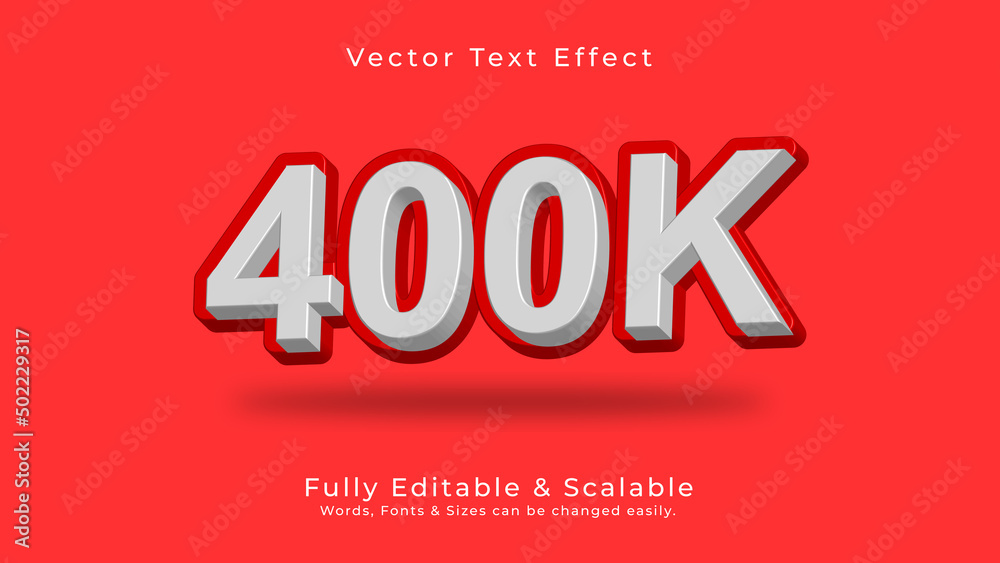 K D Vector Text Effect Fully Editable High Quality Stock Vector