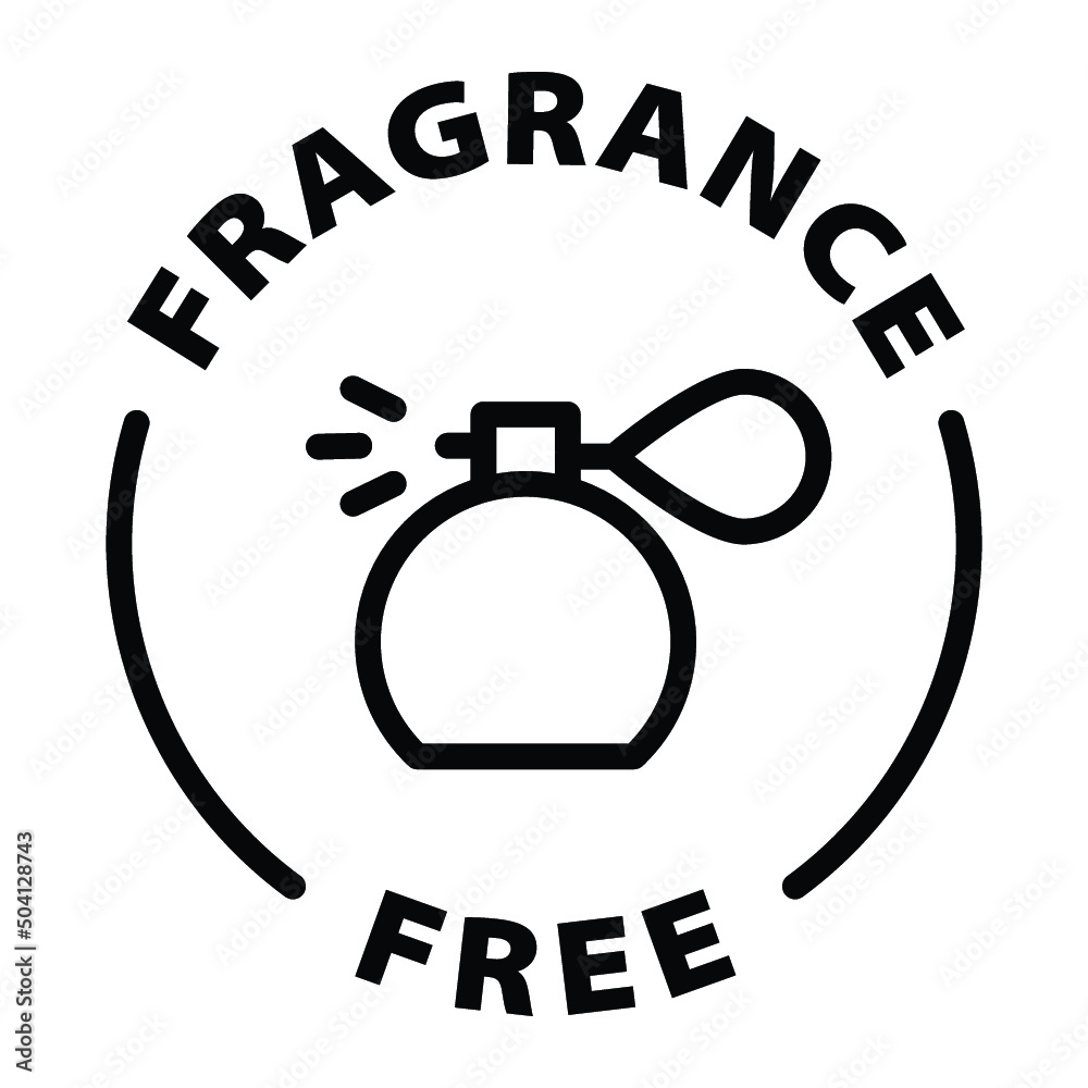 Fragrance Free Black Outline Badge Icon Label Isolated Vector On