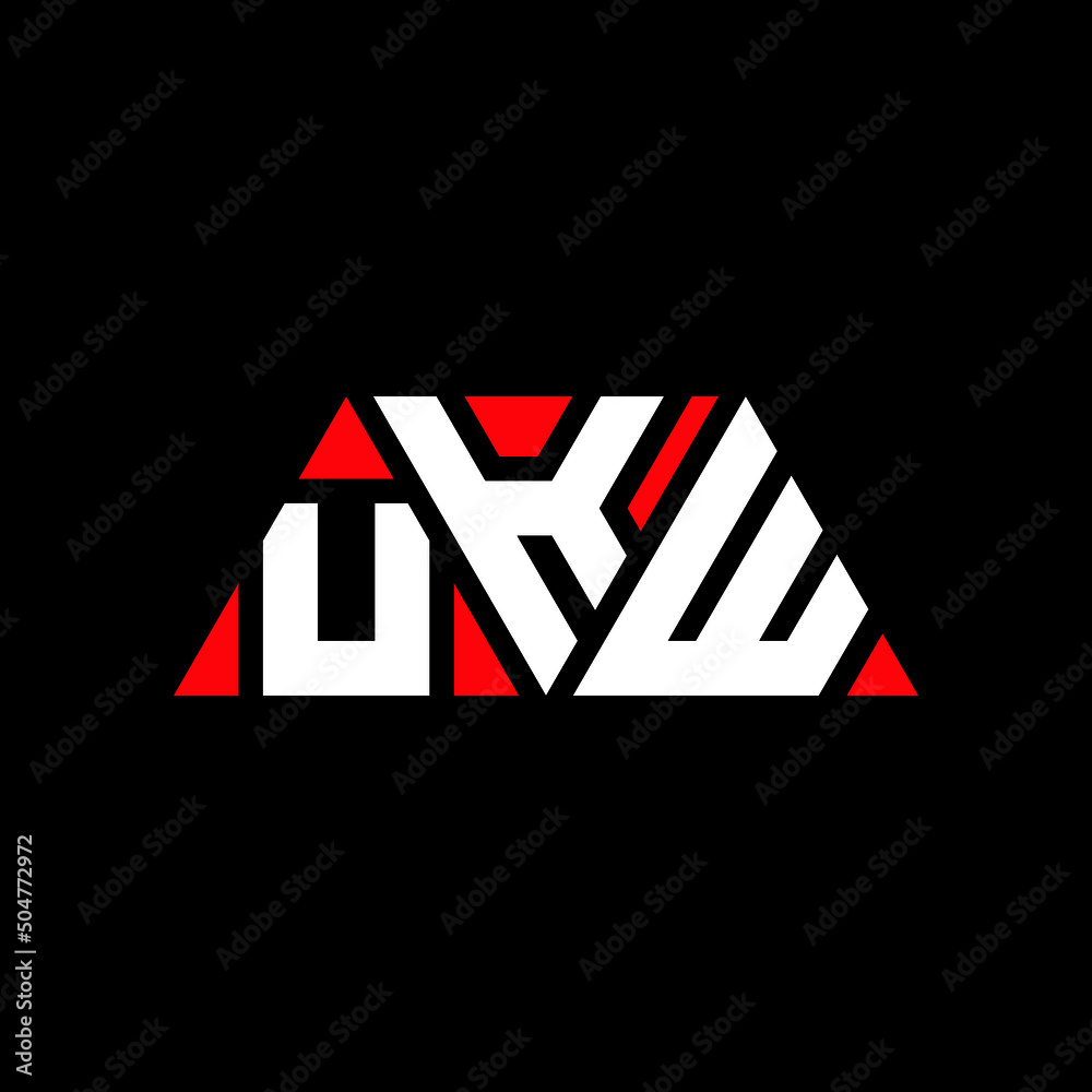 Ukw Triangle Letter Logo Design With Triangle Shape Ukw Triangle Logo