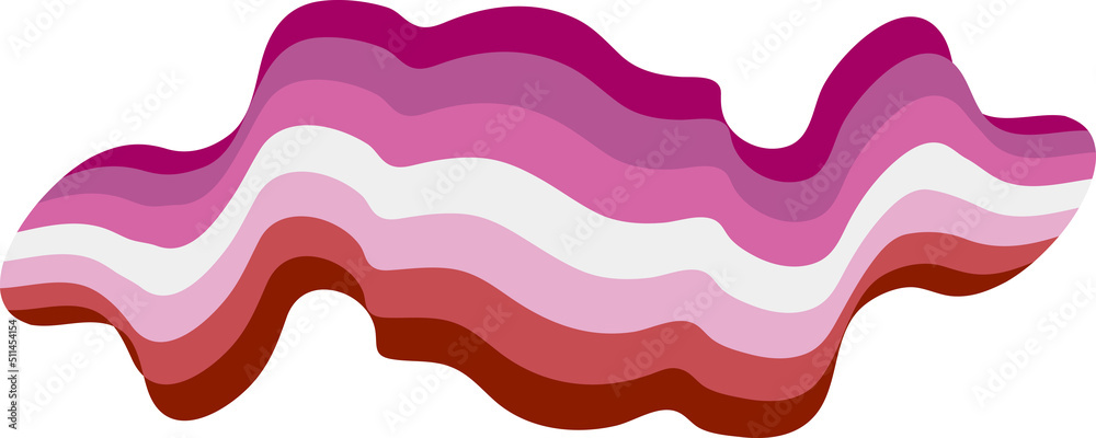 Lesbian Rainbow Liquify Wave Pride Flag Symbol Of The Lgbt Stock