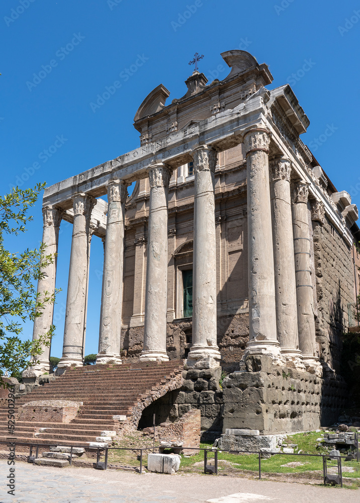 Photo Of Tempio Di Antonino E Faustina In Ancient Romephoto Of Tempio