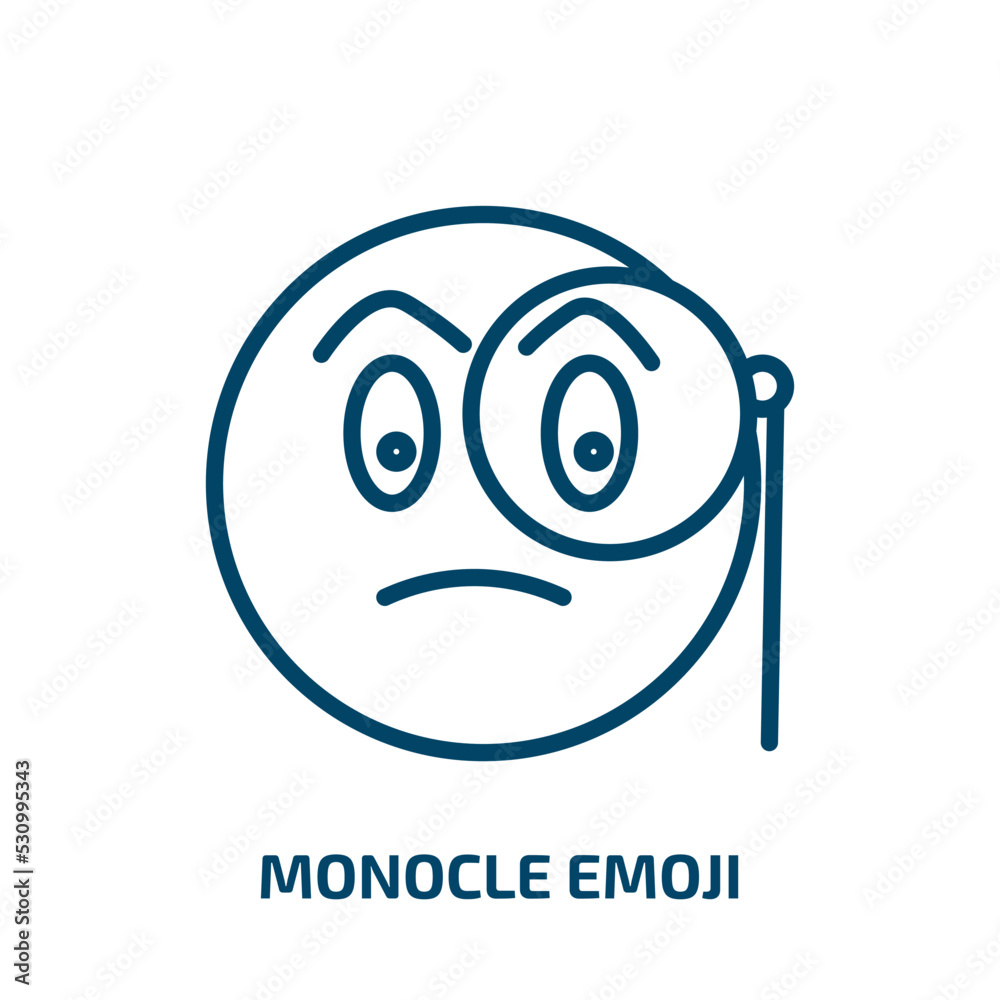 Monocle Emoji Icon From Emoji Collection Thin Linear Monocle Emoji