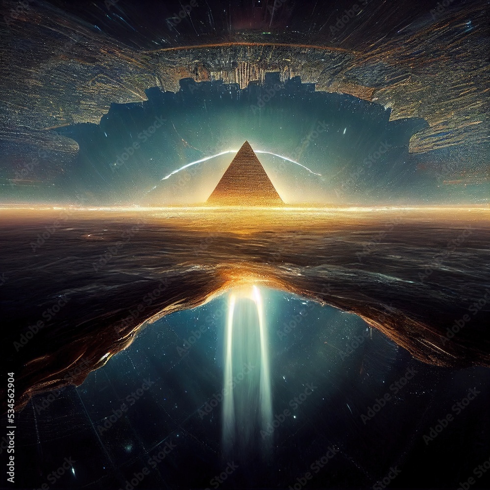 Pyramid Alien Pyramid Illustration Alien Landscape Landscape