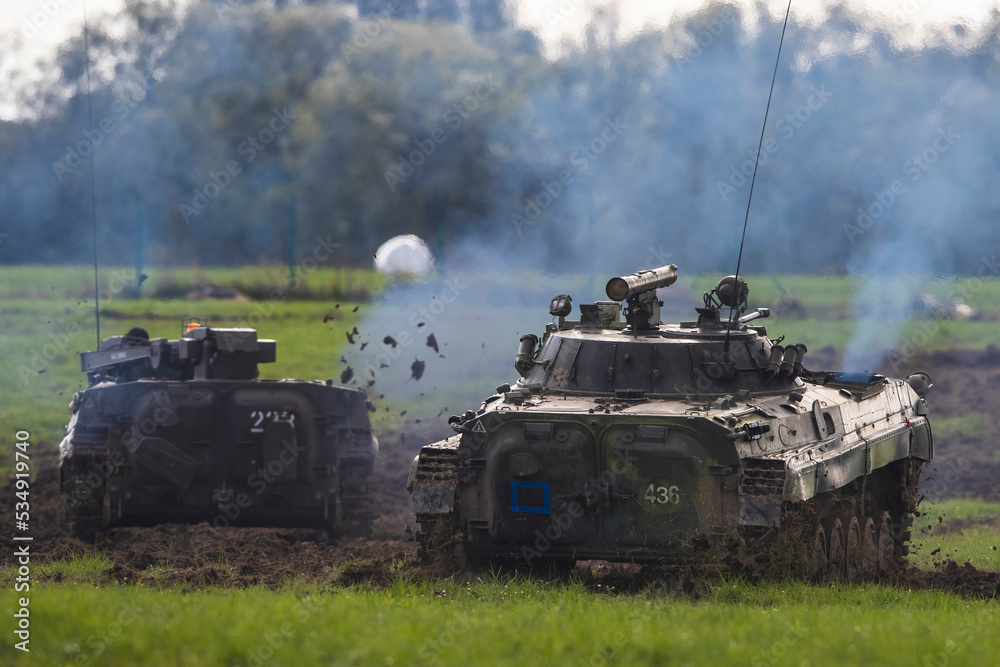 Ostrava Czech Republic The Bmp Is An Amphibious Infantry