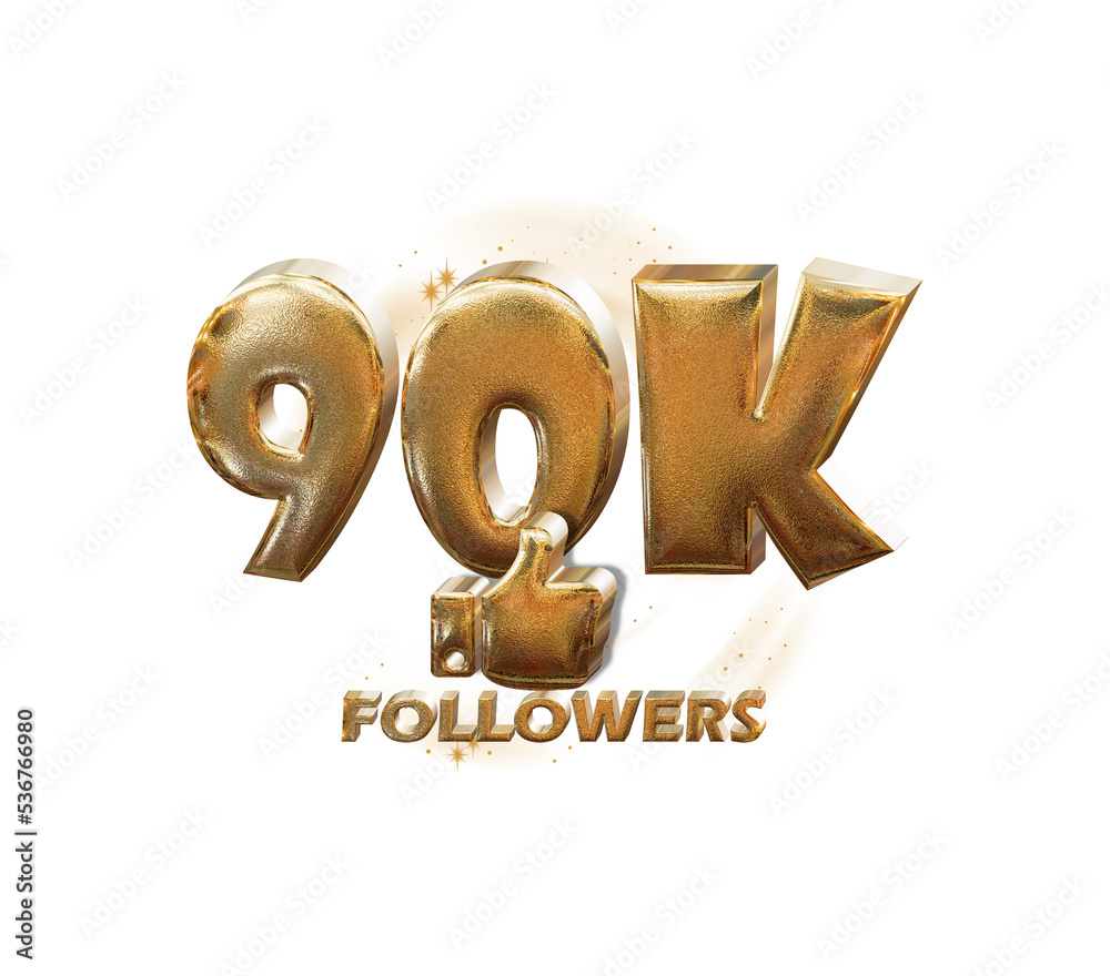 K Followers Celebration Banner For Use On Social Media Png Stock