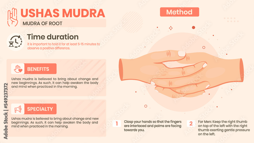 Exploring The Ushas Mudra Benefits Characteristics And Method Vector