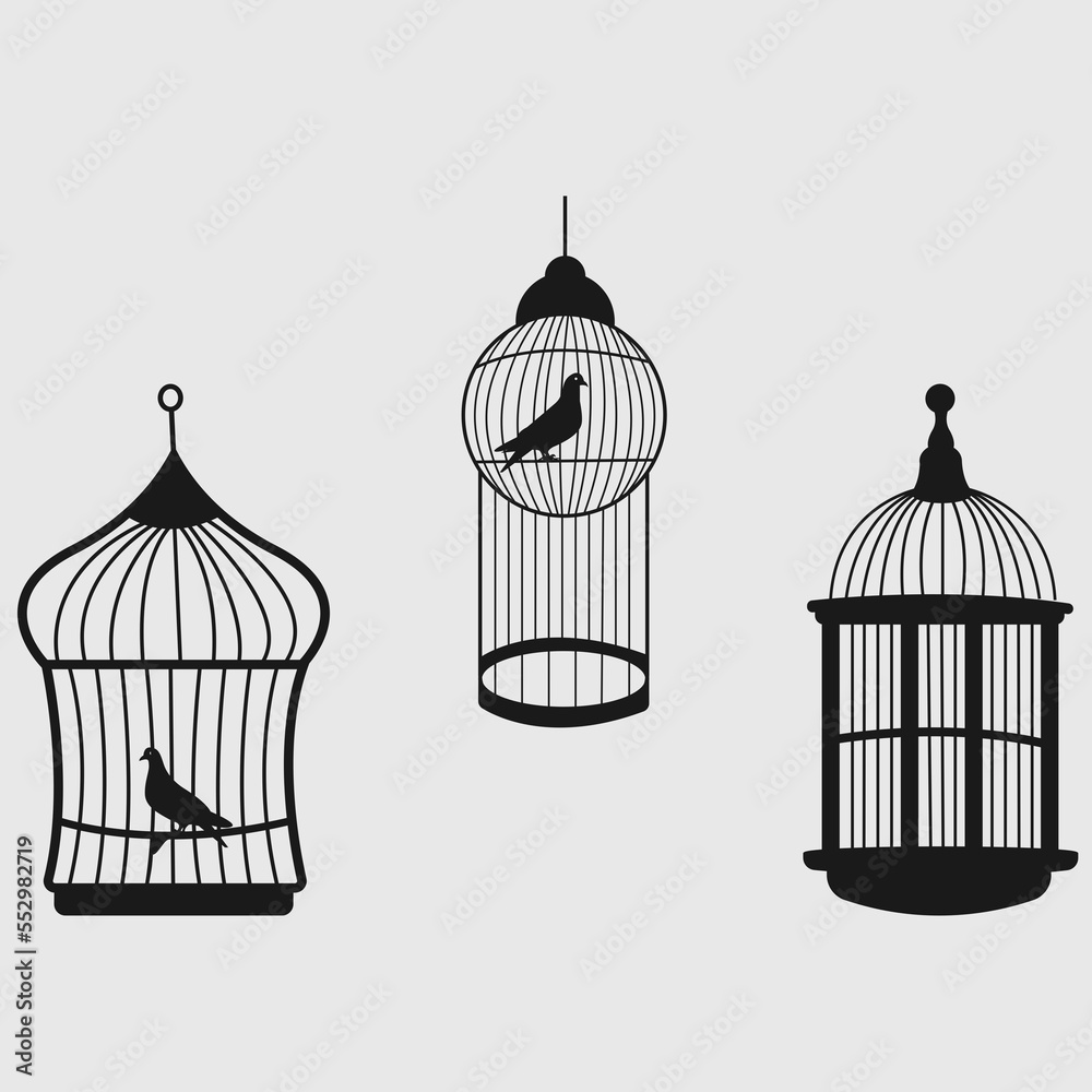 Bird Cage SVG Cut File Bird Cage Silhouette Svg Cage Svg Bird Cage