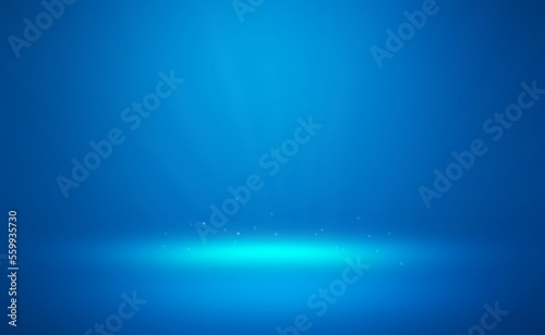 blue gradient abstract background with soft spot light for product displaying.	