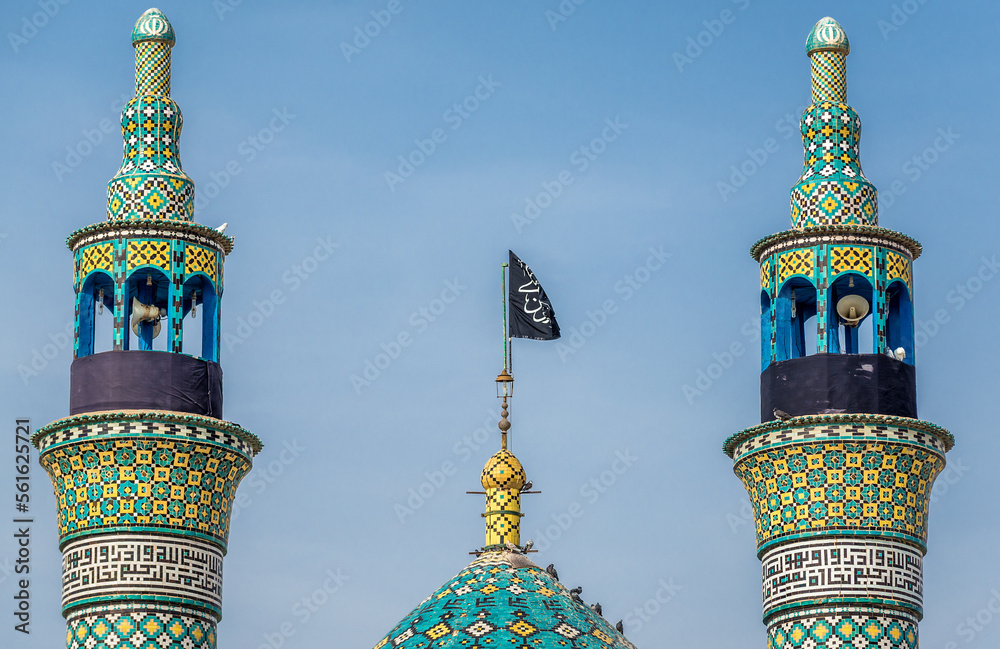 Minarets Of Holy Shrine Of Imamzadeh Helal Ali Hilal Ibn Ali In Aran