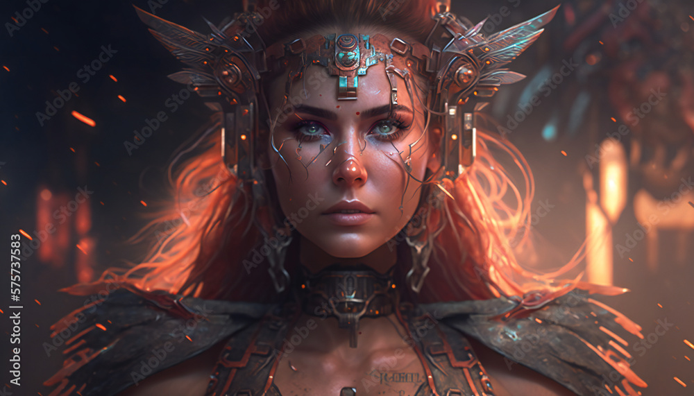 Freyja The God Of Love Sex And Fertility Cyberpunk German Gods Mythologies Generative